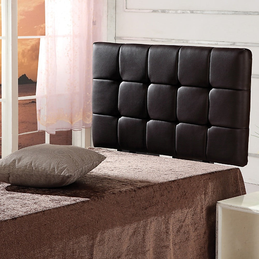 PU Leather Single Bed Deluxe Headboard Bedhead - Black - Cosy Abode