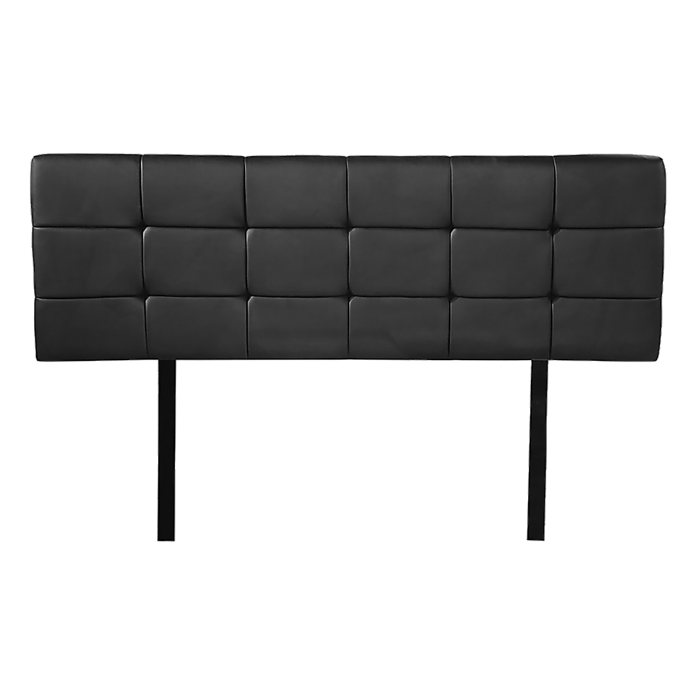 PU Leather Double Bed Deluxe Headboard Bedhead - Black - Cosy Abode
