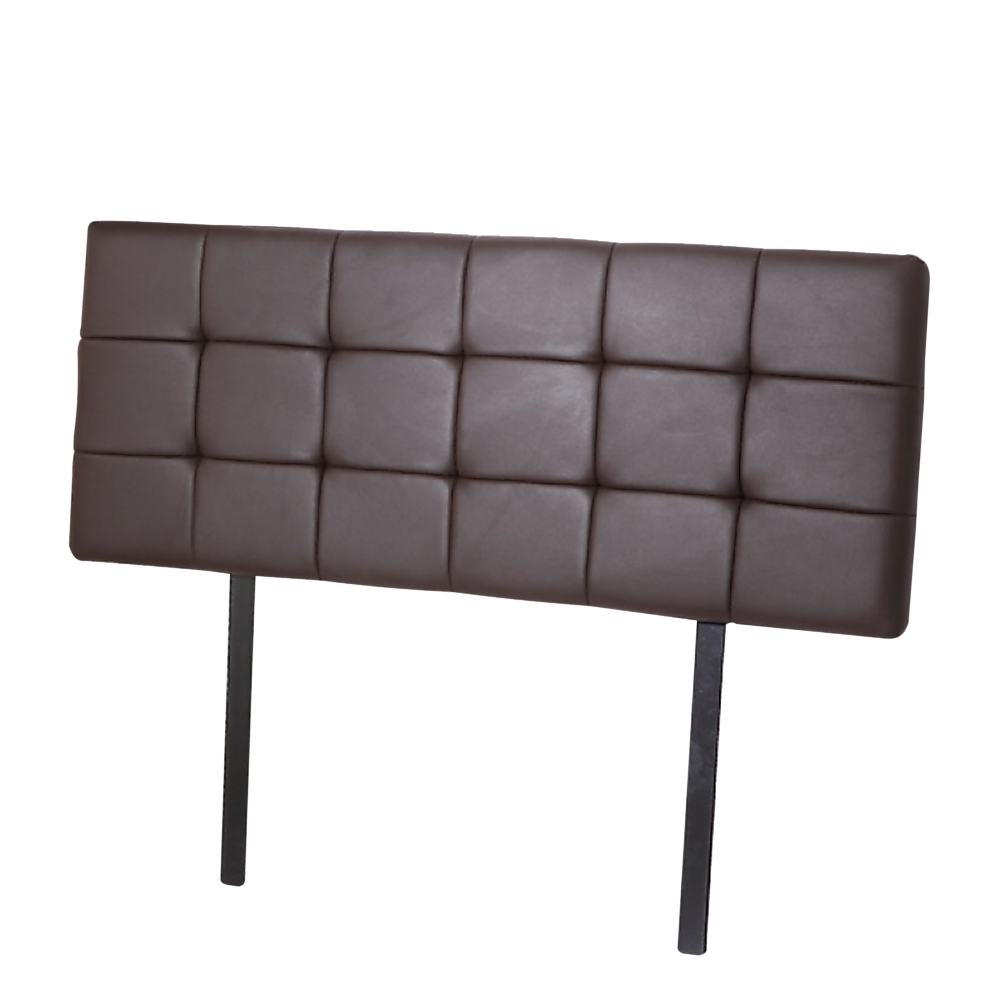PU Leather Queen Bed Deluxe Headboard Bedhead - Brown - Cosy Abode