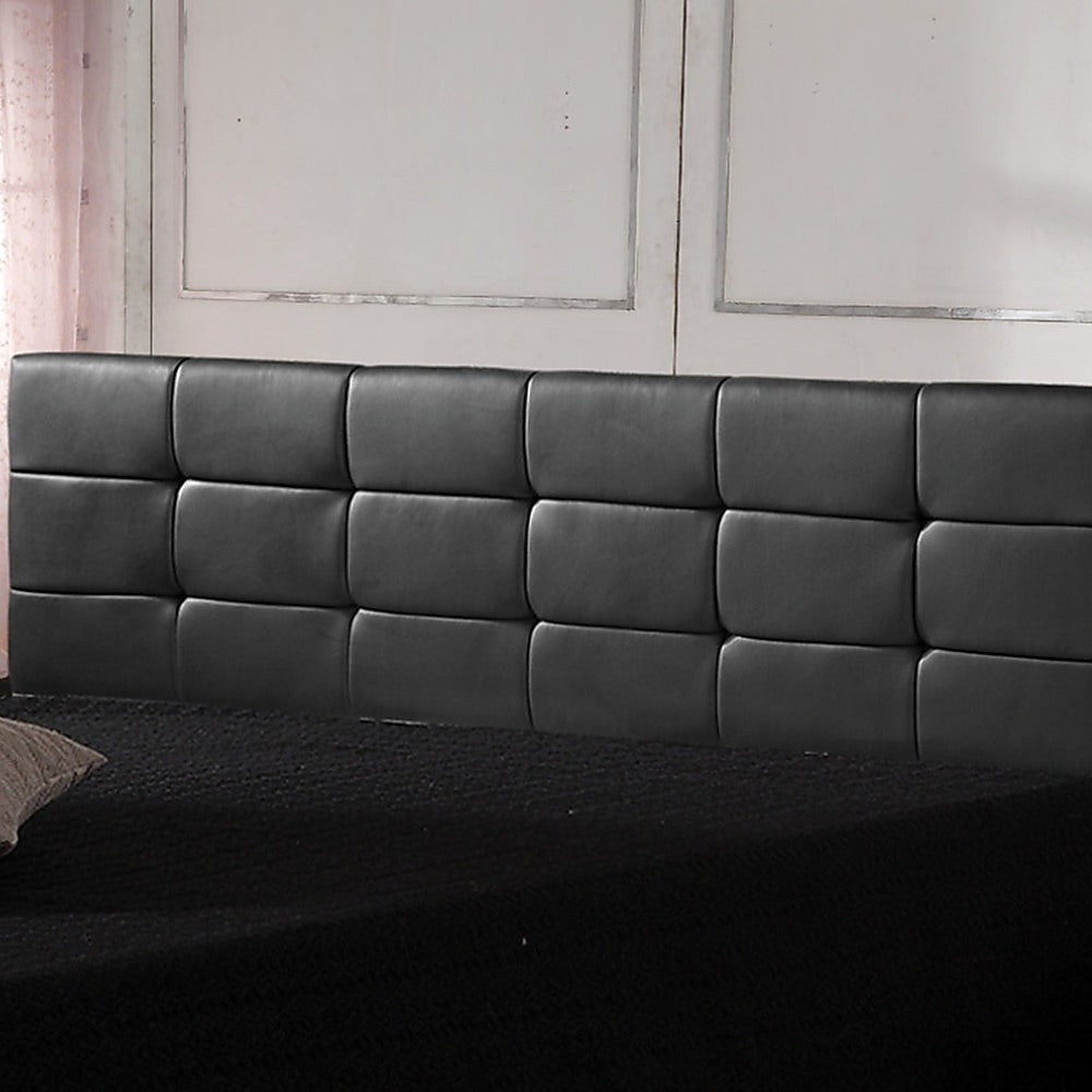 PU Leather King Bed Deluxe Headboard Bedhead - Black - Cosy Abode