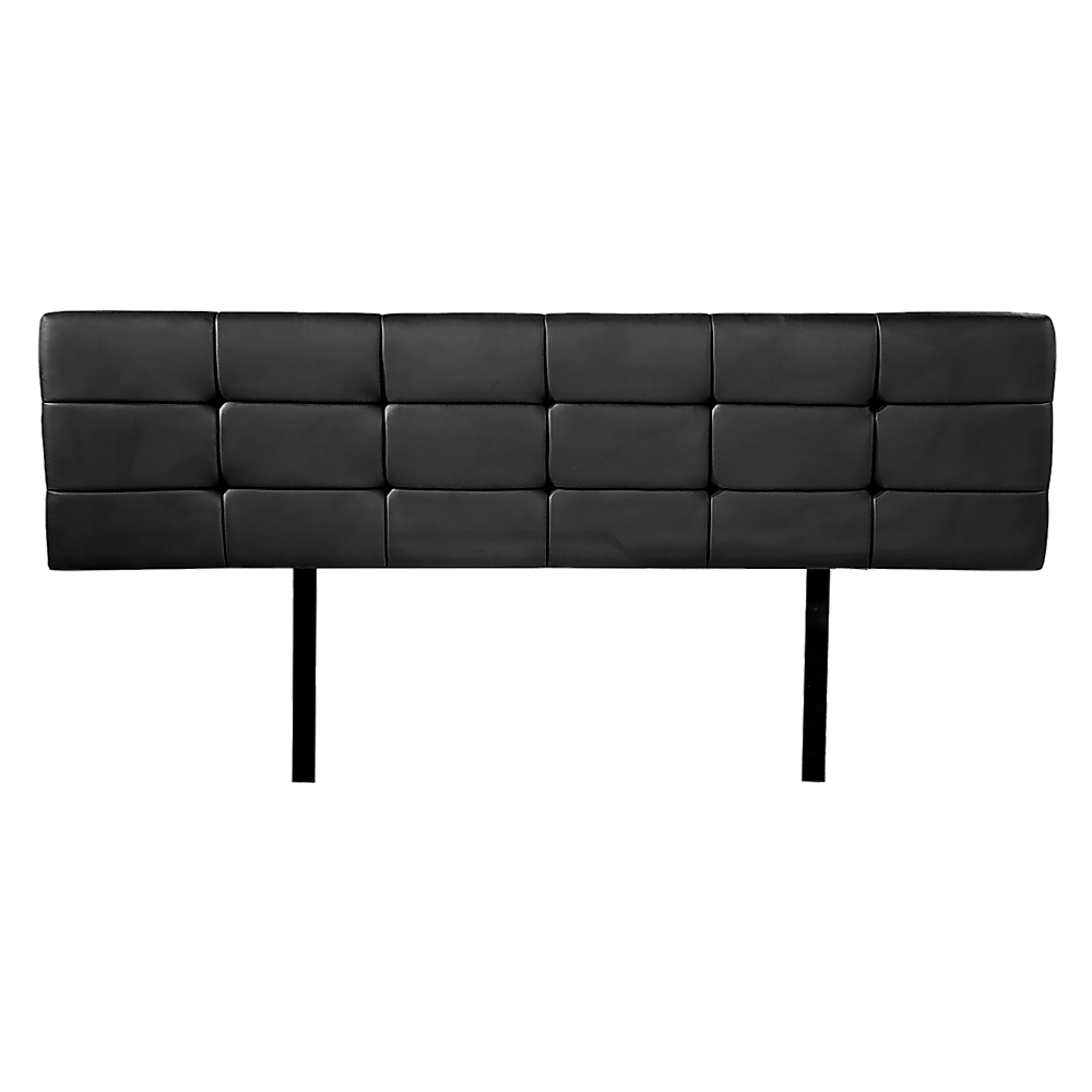 PU Leather King Bed Deluxe Headboard Bedhead - Black - Cosy Abode