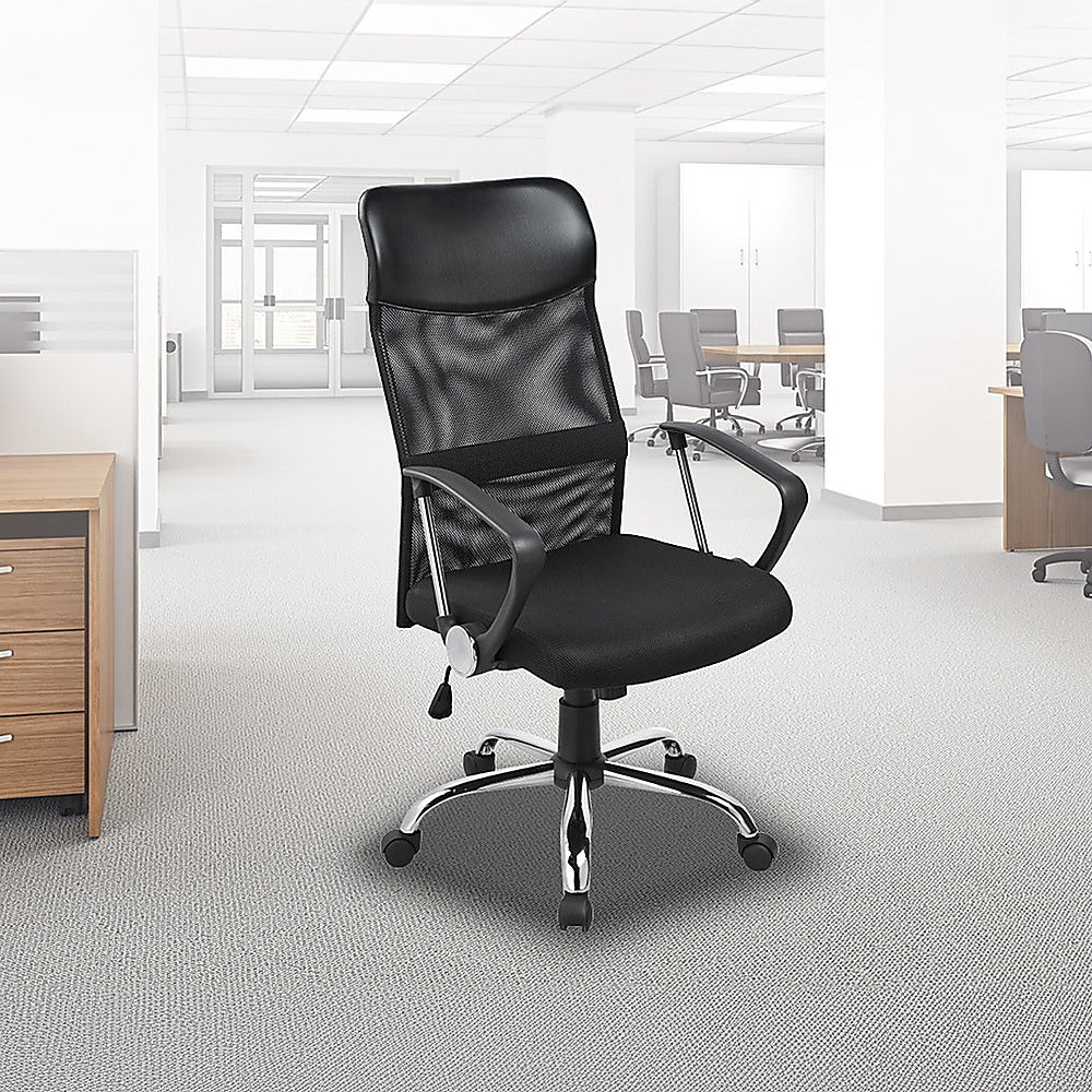 Ergonomic Mesh PU Leather Office Chair - Cosy Abode