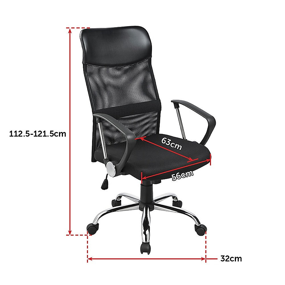 Ergonomic Mesh PU Leather Office Chair - Cosy Abode