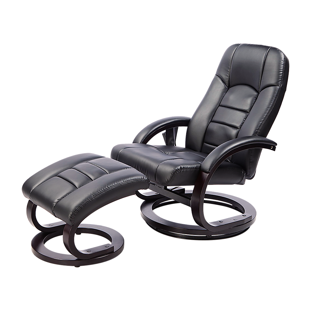 PU Leather Massage Chair Recliner Ottoman Lounge Remote - Cosy Abode