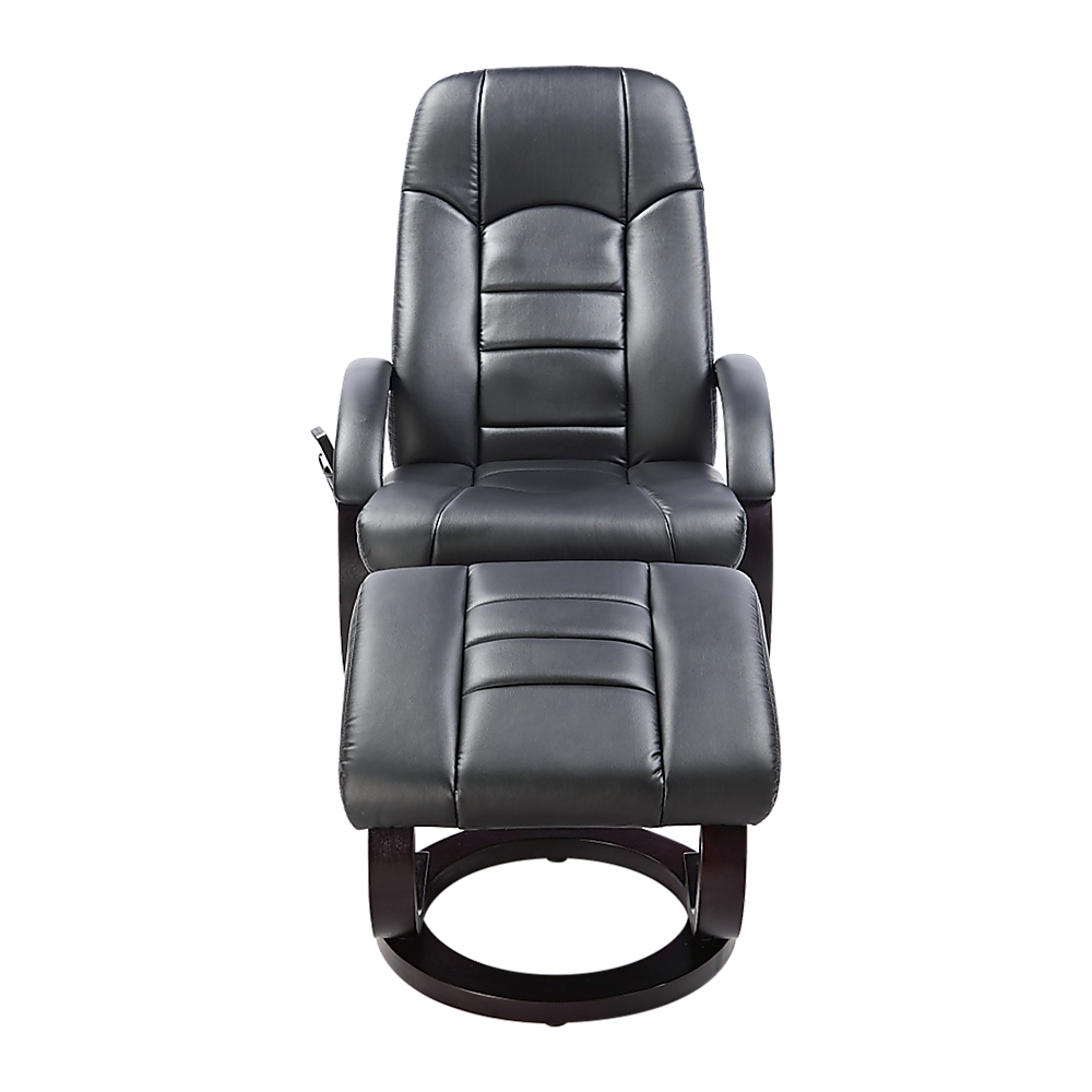 PU Leather Massage Chair Recliner Ottoman Lounge Remote - Cosy Abode