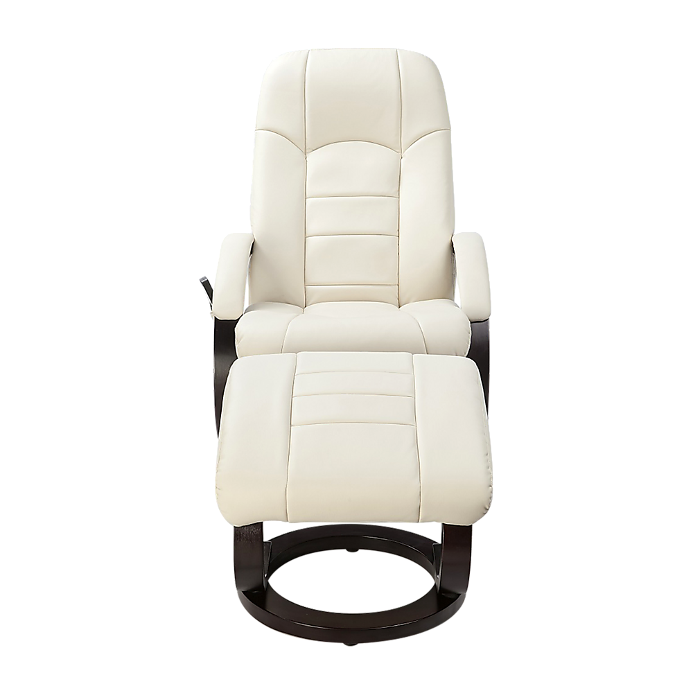 PU Leather Deluxe Massage Chair Recliner Ottoman Lounge Remote - Cosy Abode
