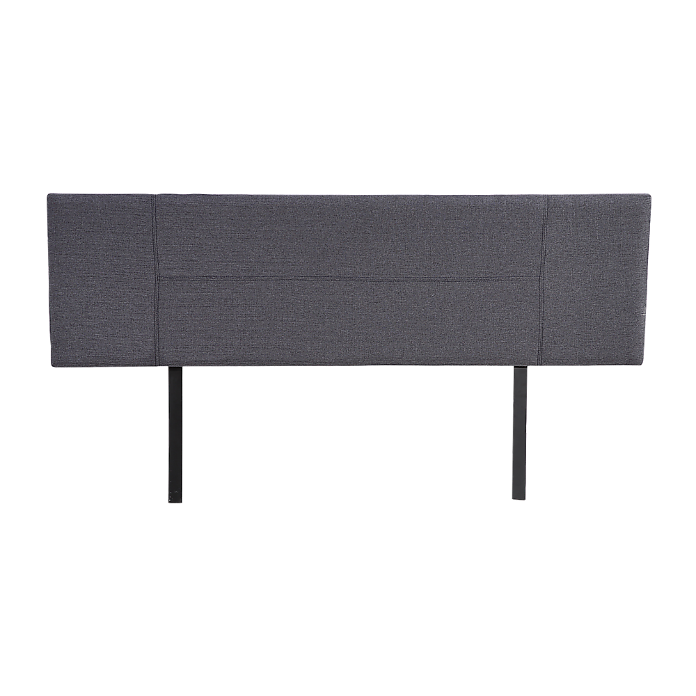 Linen Fabric King Bed Headboard Bedhead - Grey - Cosy Abode