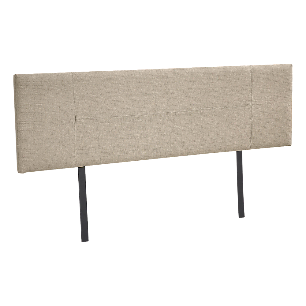Linen Fabric King Bed Headboard Bedhead - Beige - Cosy Abode