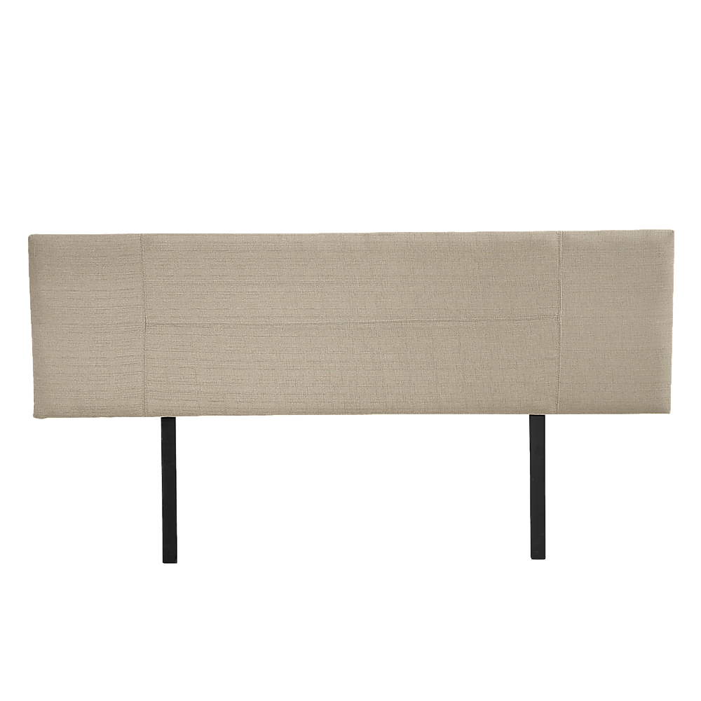Linen Fabric King Bed Headboard Bedhead - Beige - Cosy Abode