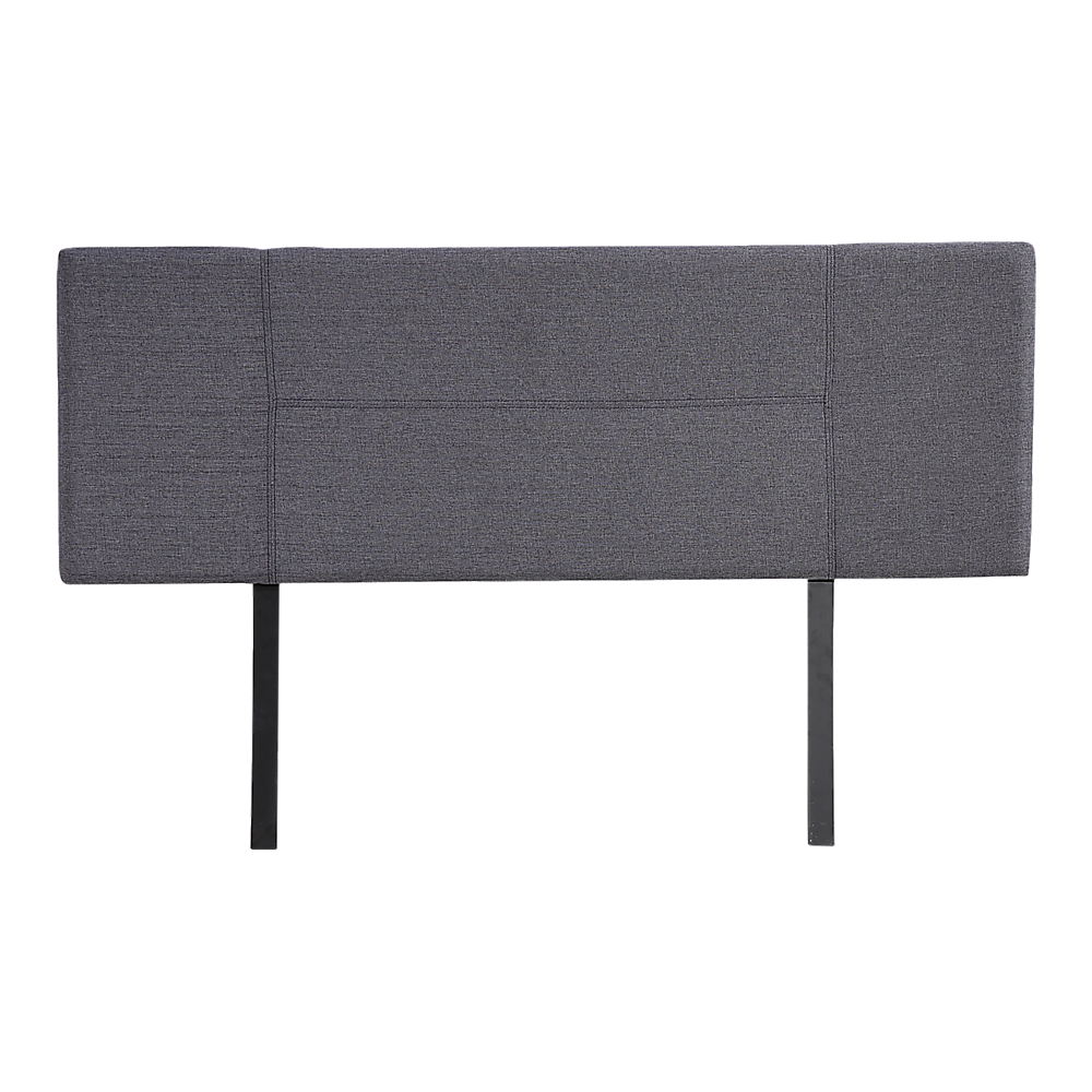Linen Fabric Queen Bed Headboard Bedhead - Grey - Cosy Abode