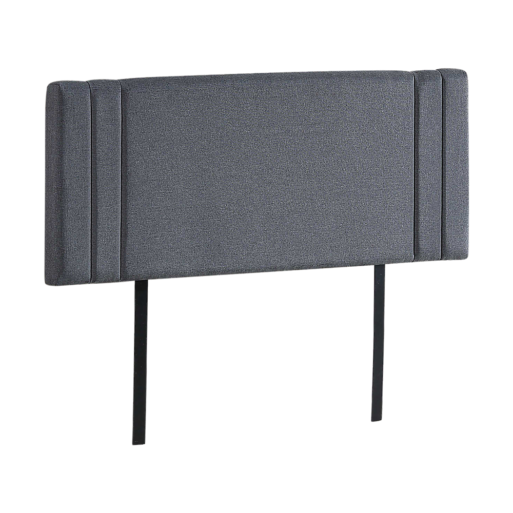 Linen Fabric Double Bed Deluxe Headboard Bedhead - Grey - Cosy Abode