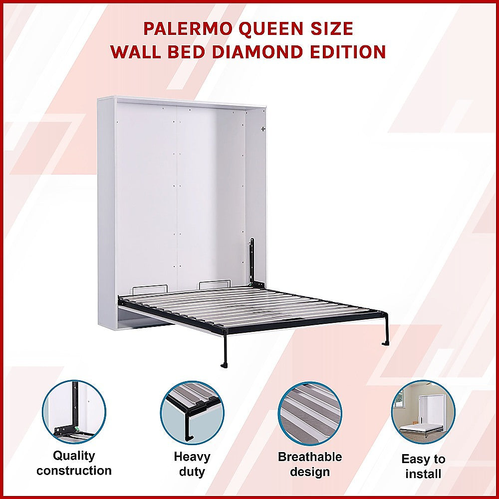 Palermo Queen Size Wall Bed Diamond Edition - Cosy Abode