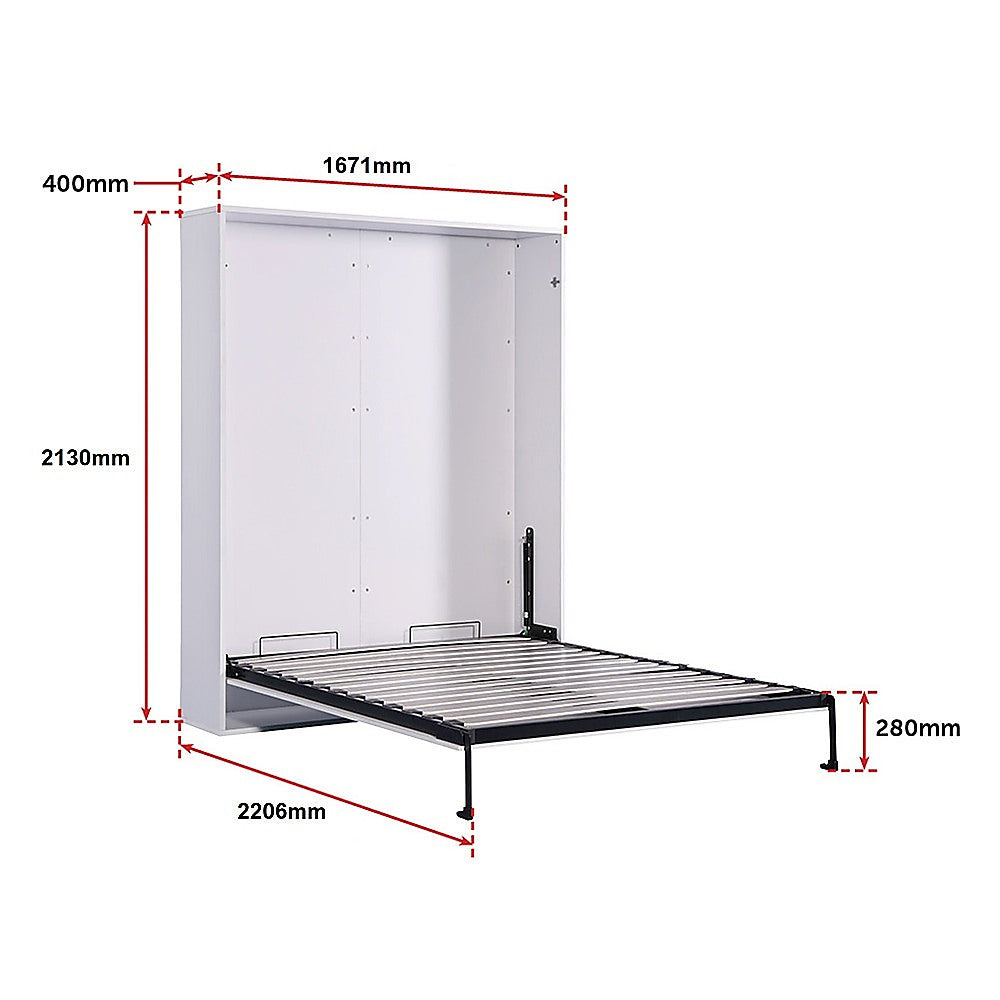 Palermo Queen Size Wall Bed Diamond Edition - Cosy Abode