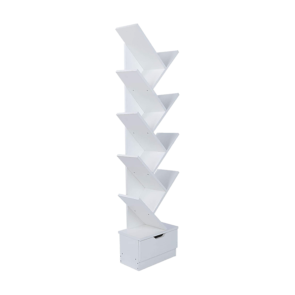 Tree Bookshelf Bookcase Book Organizer 9-Tier Multipurpose Shelf Display Racks - Cosy Abode