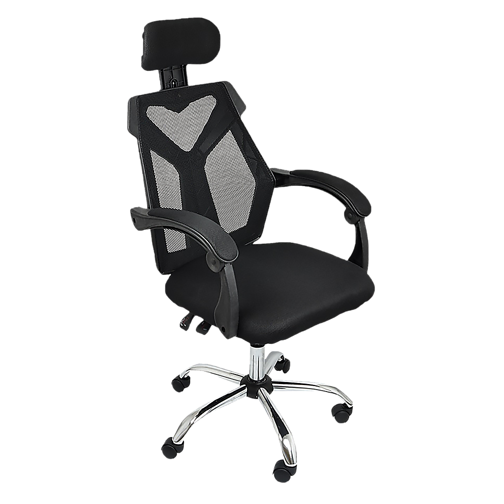 Office Chair Gaming Computer Chairs Mesh Back Foam Seat - Black - Cosy Abode