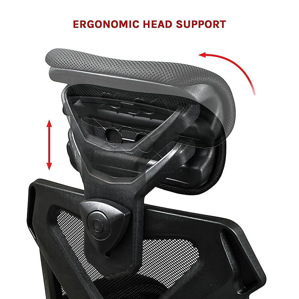 Office Chair Gaming Computer Chairs Mesh Back Foam Seat - Black - Cosy Abode