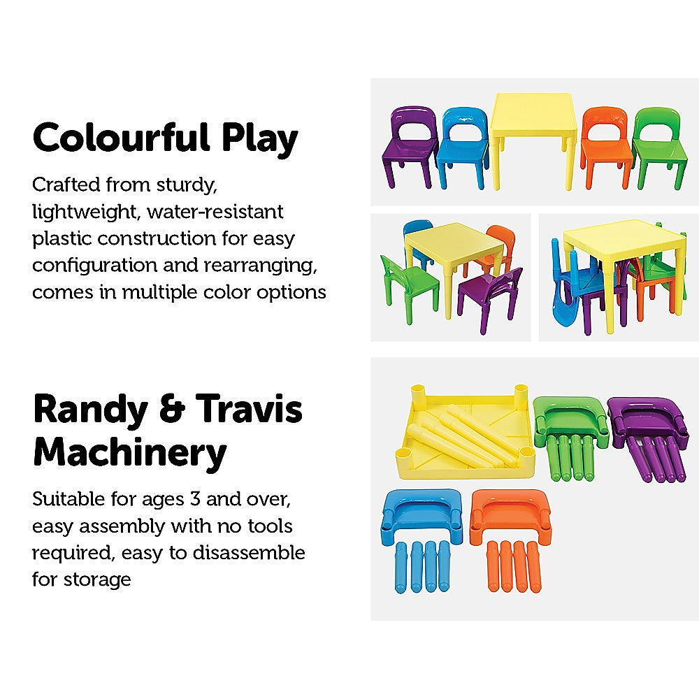 Kids Table and Chairs Play Set Toddler Child Toy Activity Furniture In-Outdoor - Cosy Abode