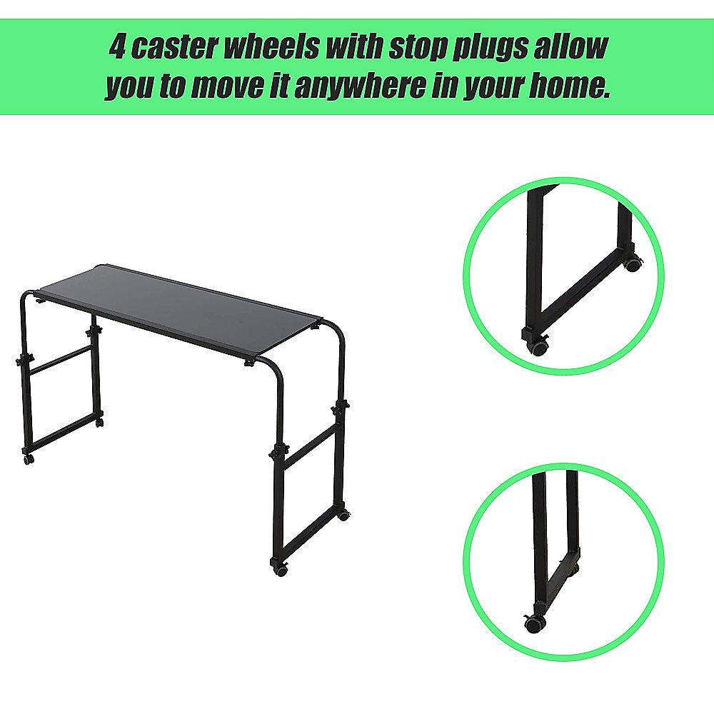 Overbed Table Work Laptop Desk with Wheels - Cosy Abode
