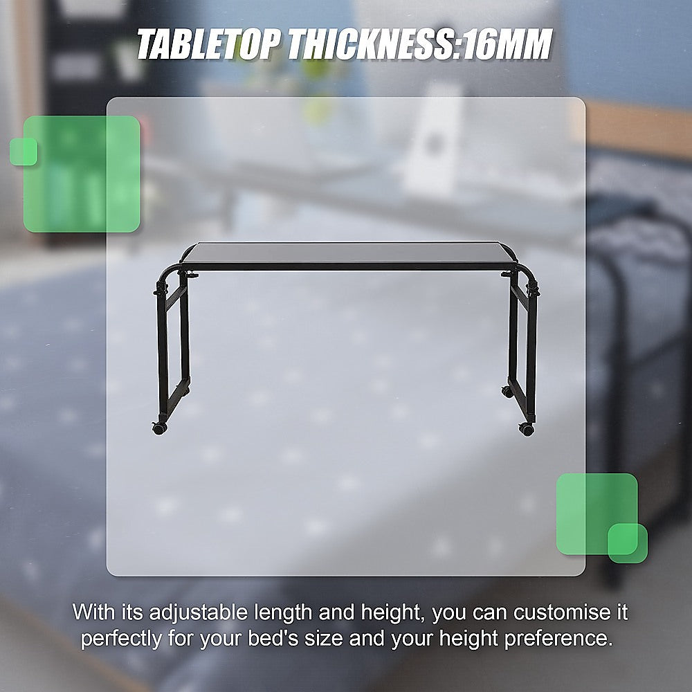 Overbed Table Work Laptop Desk with Wheels - Cosy Abode