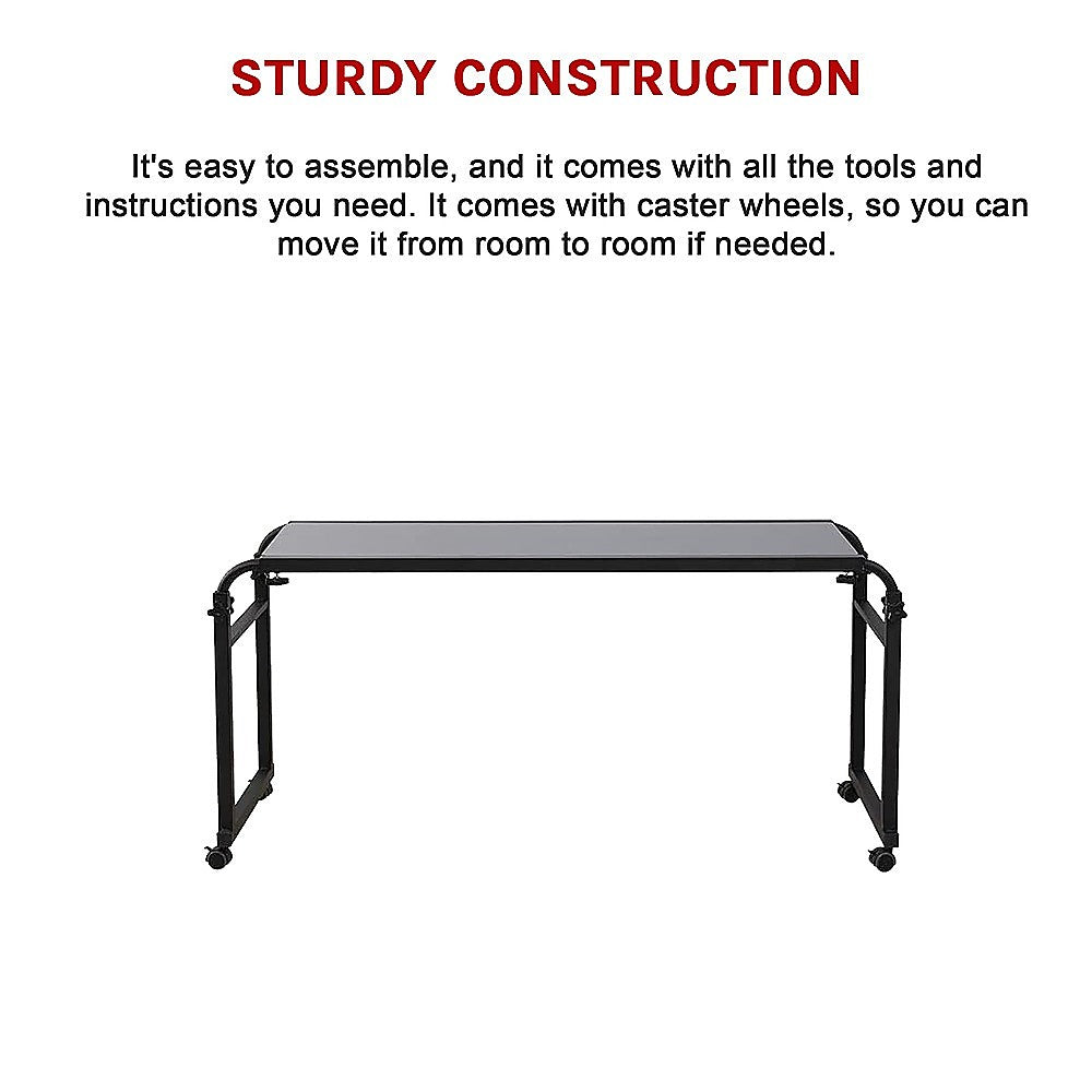 Overbed Table Work Laptop Desk with Wheels - Cosy Abode