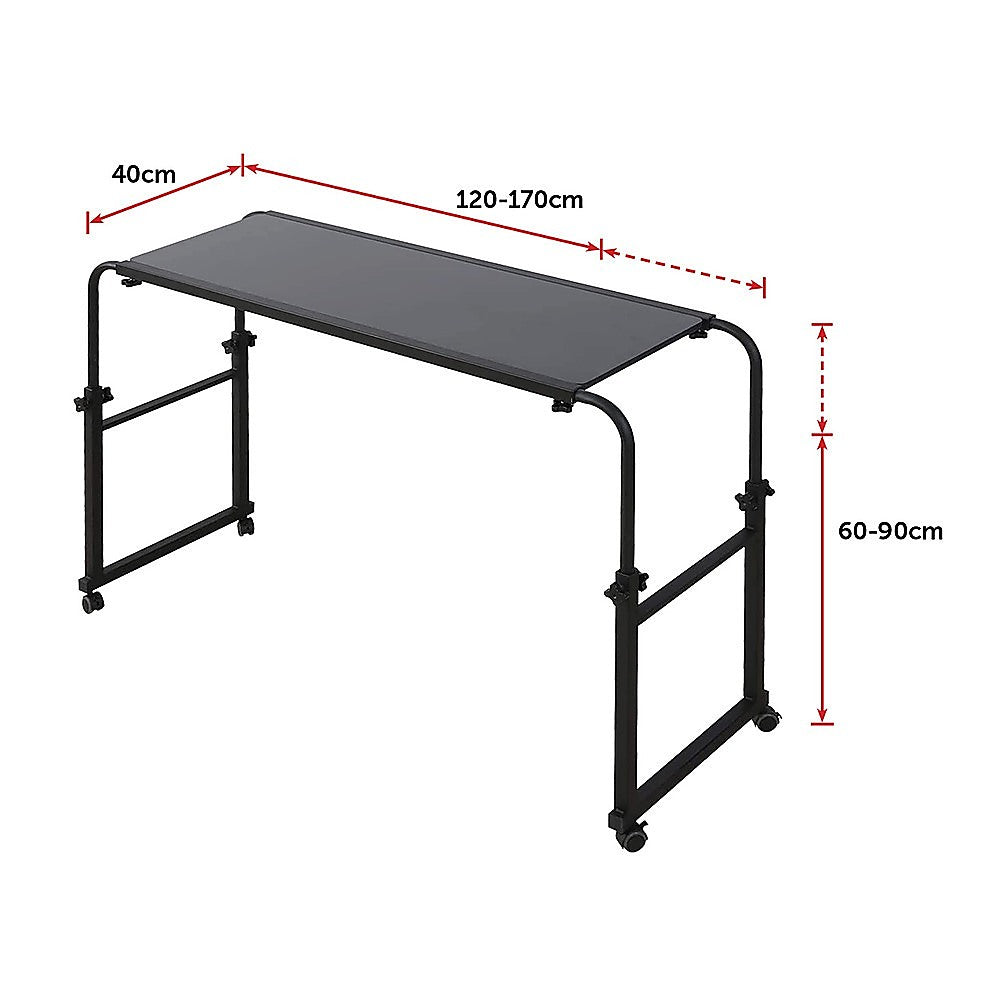 Overbed Table Work Laptop Desk with Wheels - Cosy Abode