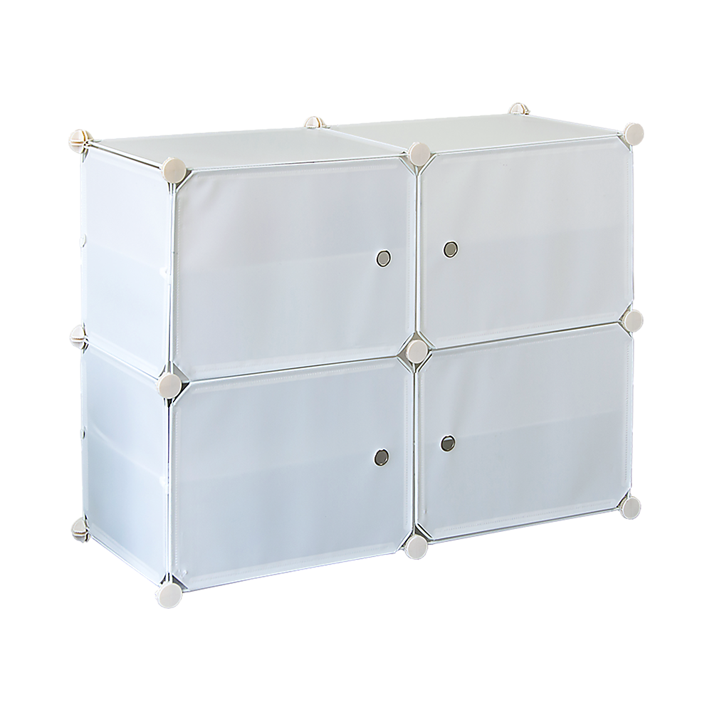 White Cube DIY Shoe Cabinet Rack Storage Portable Stackable Organiser Stand - Cosy Abode