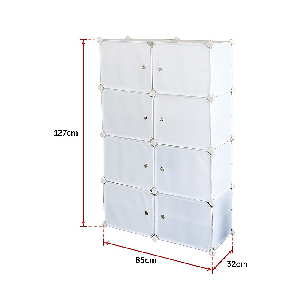 White Cube DIY Shoe Cabinet Rack Storage Portable Stackable Organiser Stand - Cosy Abode