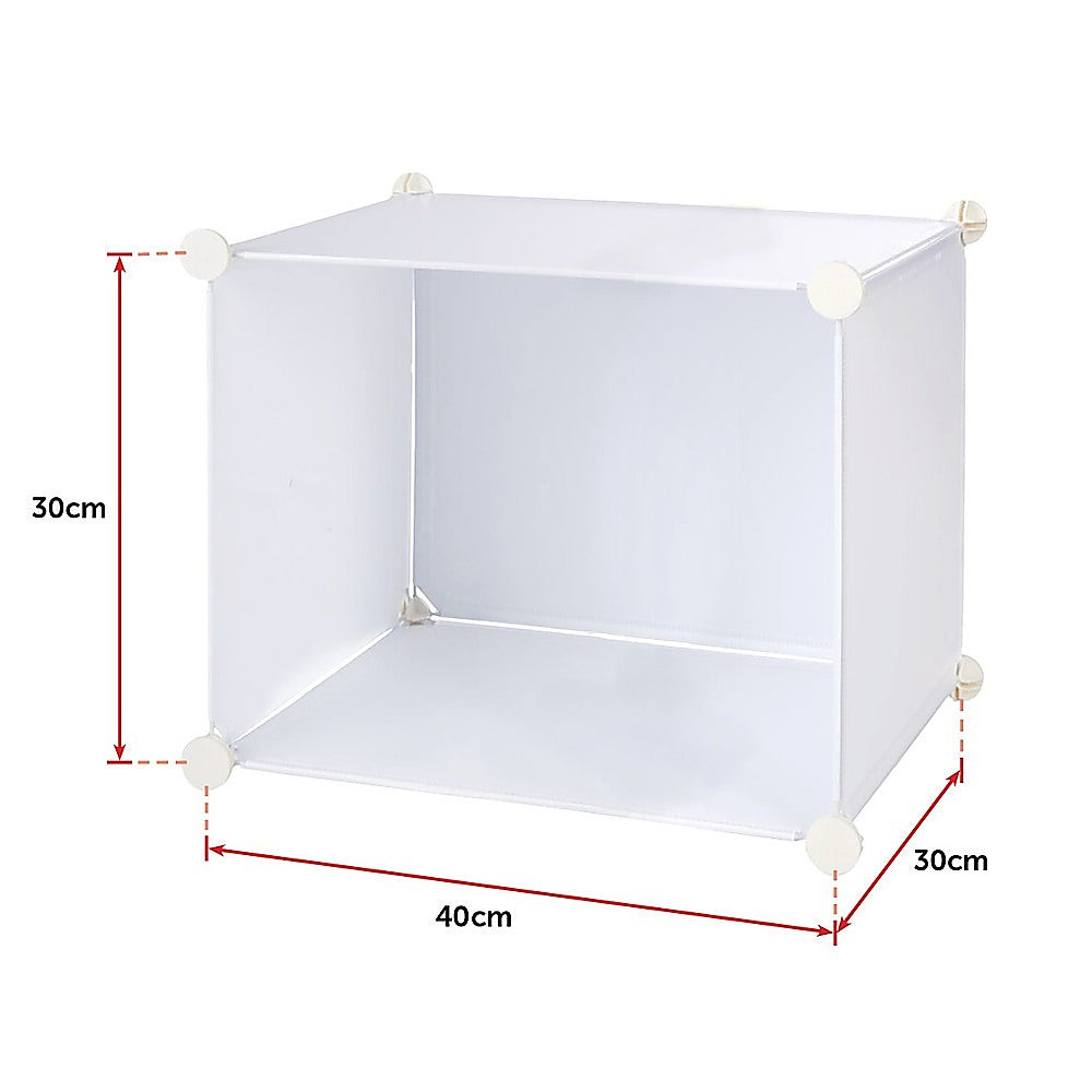 White Cube DIY Shoe Cabinet Rack Storage Portable Stackable Organiser Stand - Cosy Abode