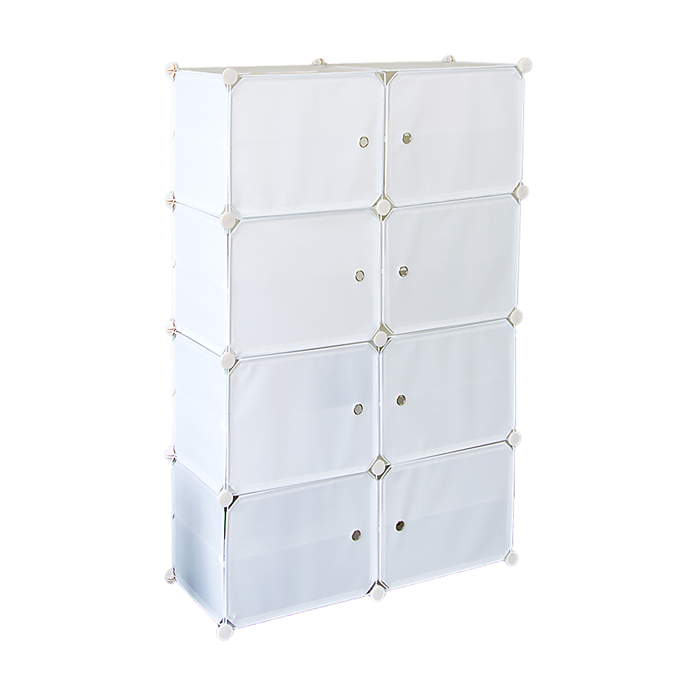 White Cube DIY Shoe Cabinet Rack Storage Portable Stackable Organiser Stand - Cosy Abode