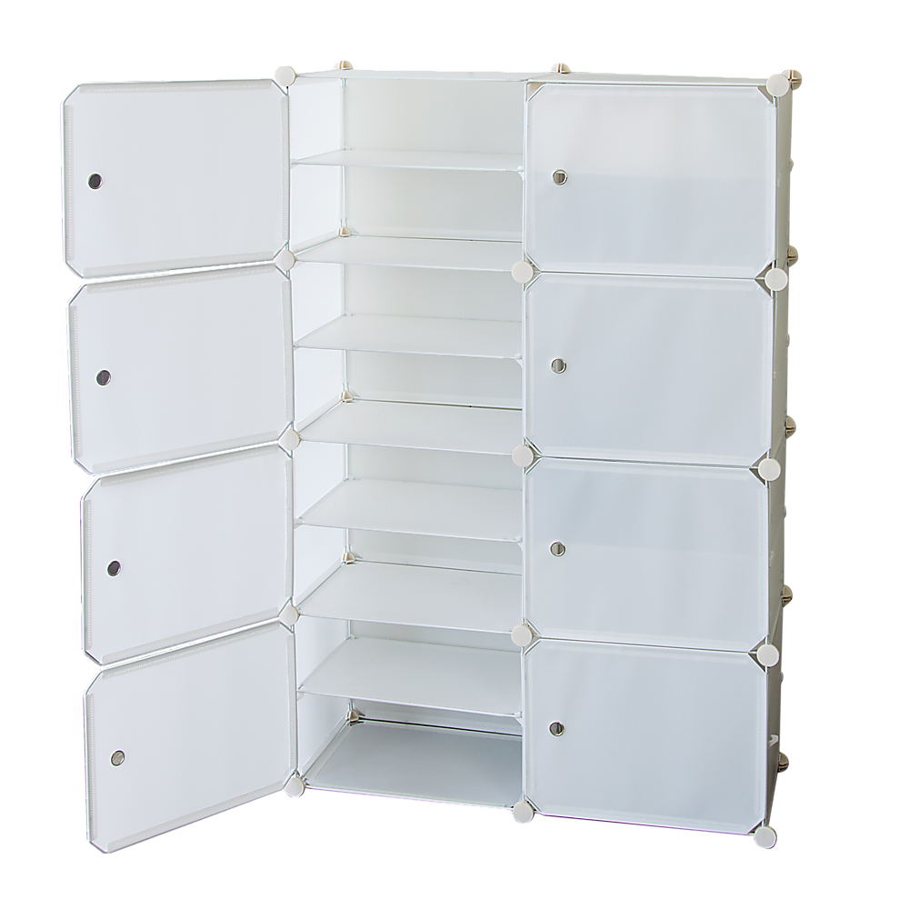 White Cube DIY Shoe Cabinet Rack Storage Portable Stackable Organiser Stand - Cosy Abode