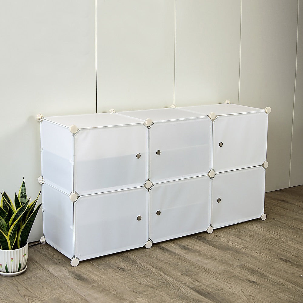 White Cube DIY Shoe Cabinet Rack Storage Portable Stackable Organiser Stand - Cosy Abode