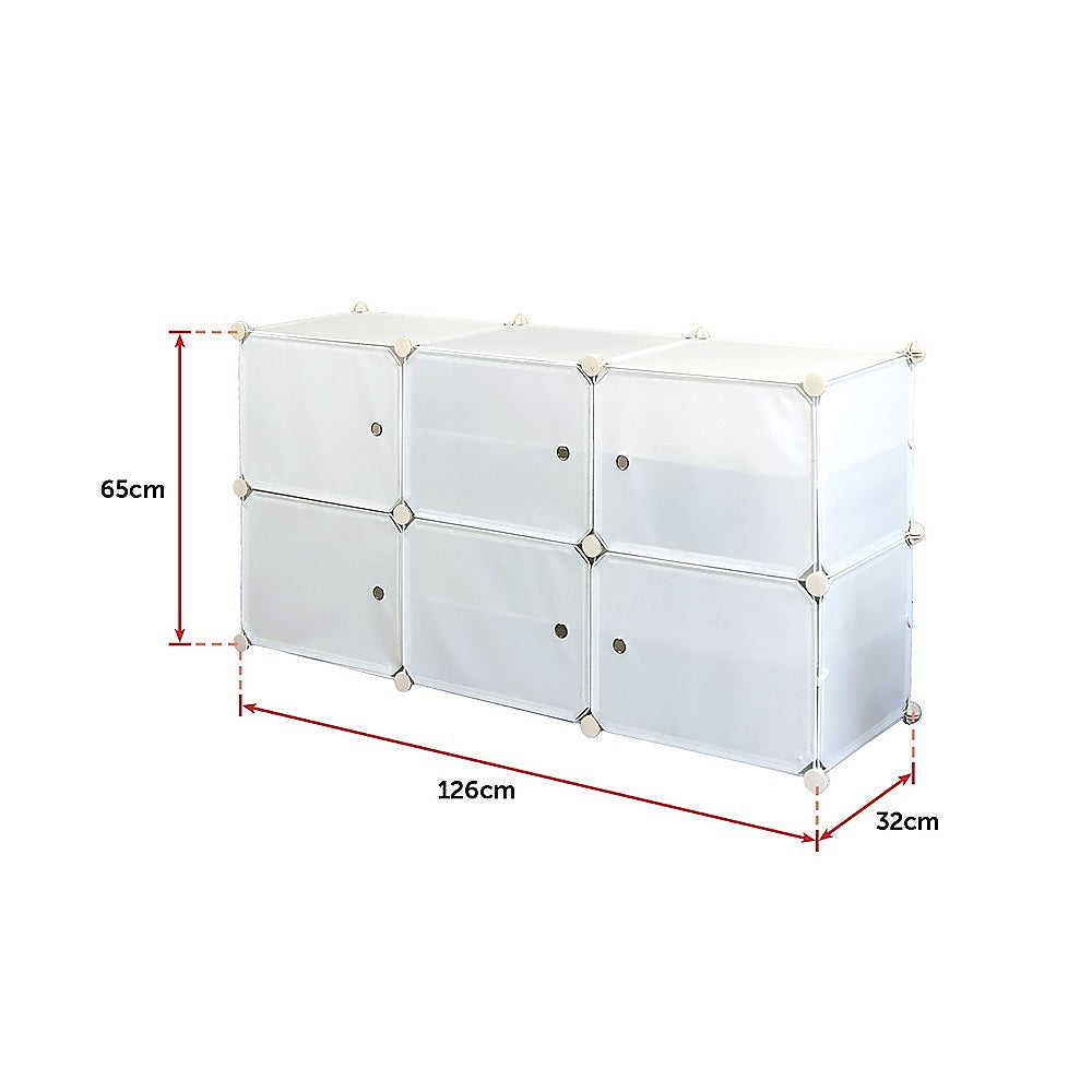 White Cube DIY Shoe Cabinet Rack Storage Portable Stackable Organiser Stand - Cosy Abode