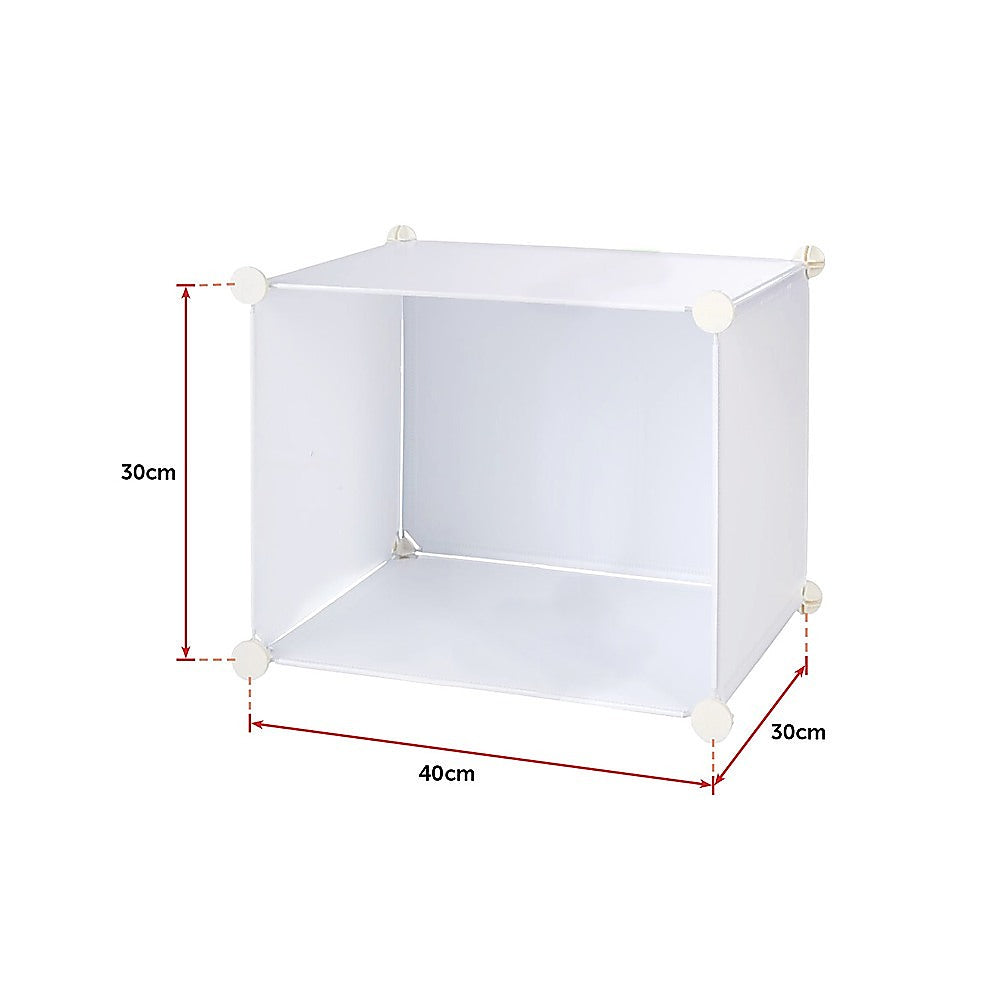 White Cube DIY Shoe Cabinet Rack Storage Portable Stackable Organiser Stand - Cosy Abode