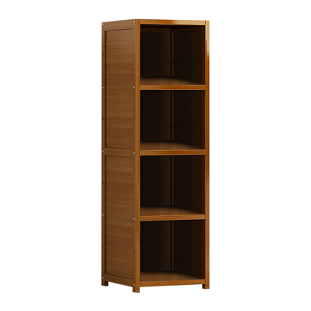 Bamboo Shelf Bookcase Display Storage Rack Stand Livingroom Bedroom - Cosy Abode