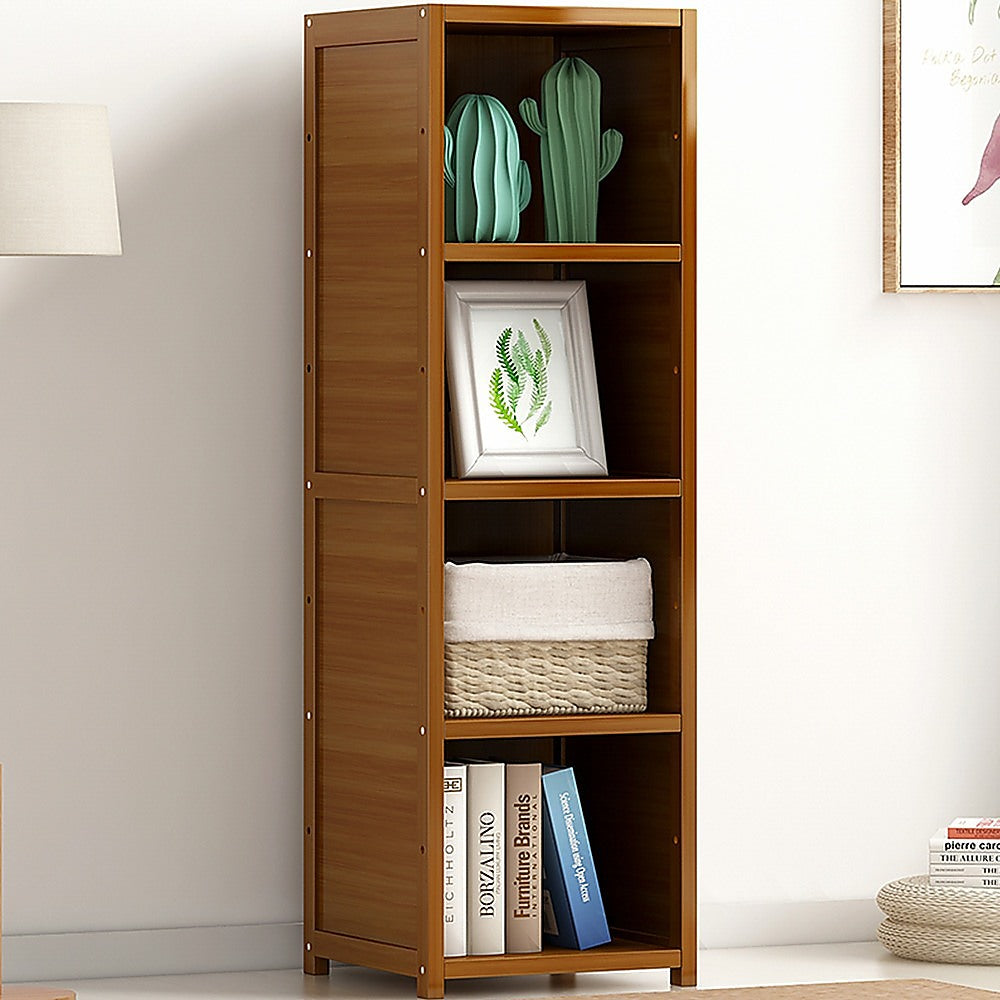 Bamboo Shelf Bookcase Display Storage Rack Stand Livingroom Bedroom - Cosy Abode