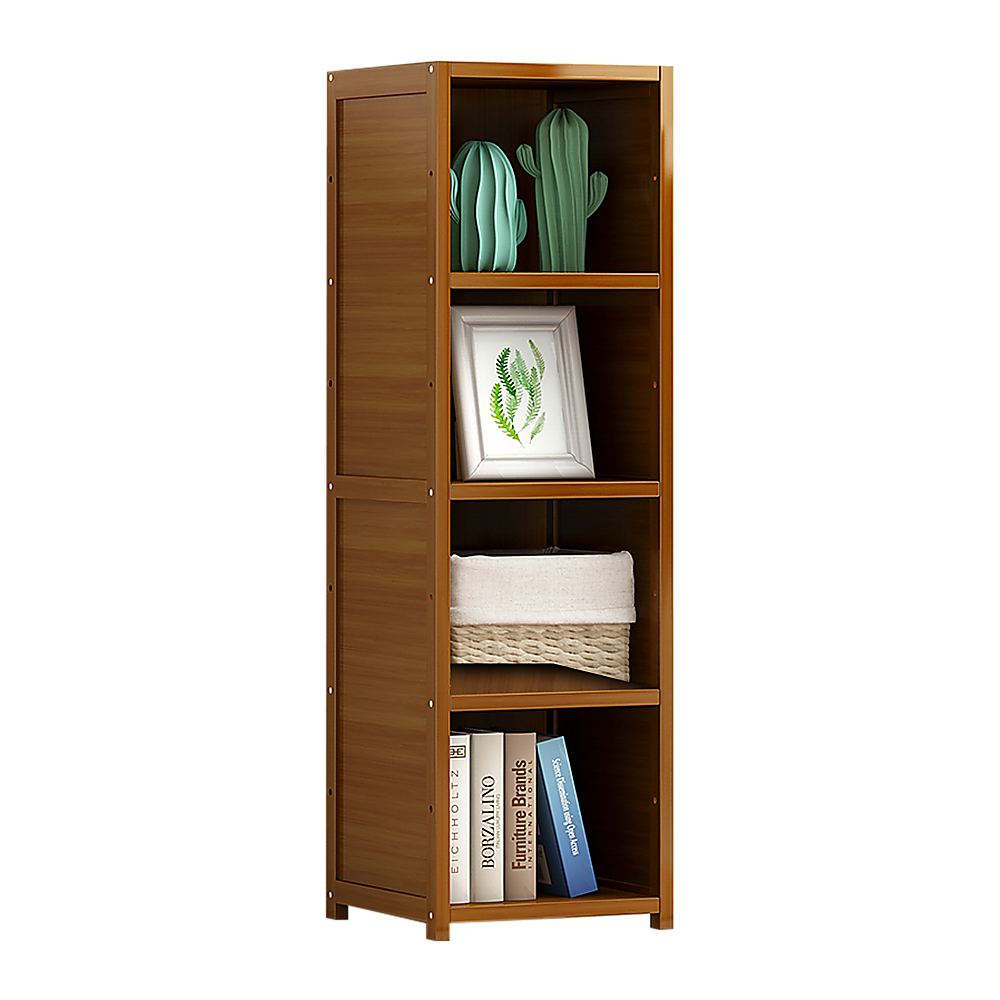 Bamboo Shelf Bookcase Display Storage Rack Stand Livingroom Bedroom - Cosy Abode