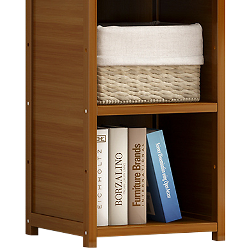 Bamboo Shelf Bookcase Display Storage Rack Stand Livingroom Bedroom - Cosy Abode