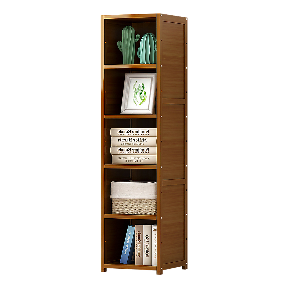 Bamboo Shelf Bookcase Display Storage Rack Stand Livingroom Bedroom - Cosy Abode