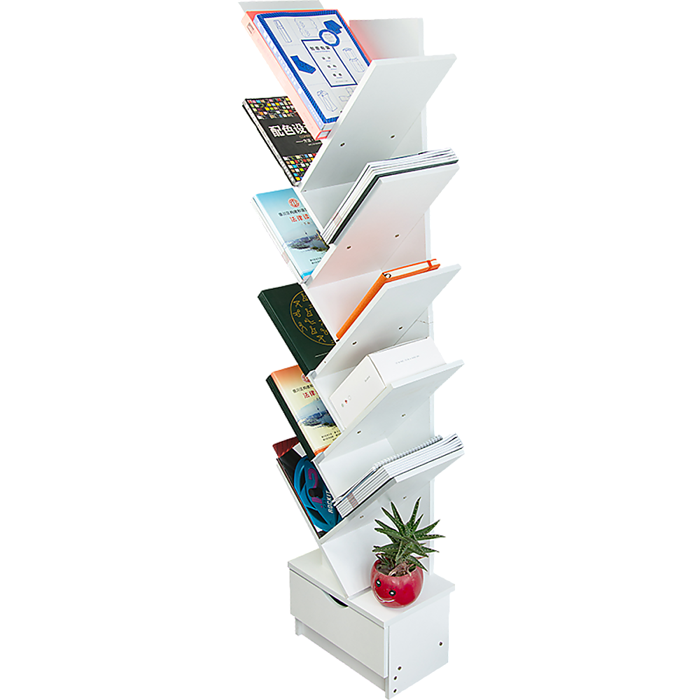 Tree Bookshelf Bookcase Book Organizer 12-Tier Multipurpose Shelf Display Racks - Cosy Abode