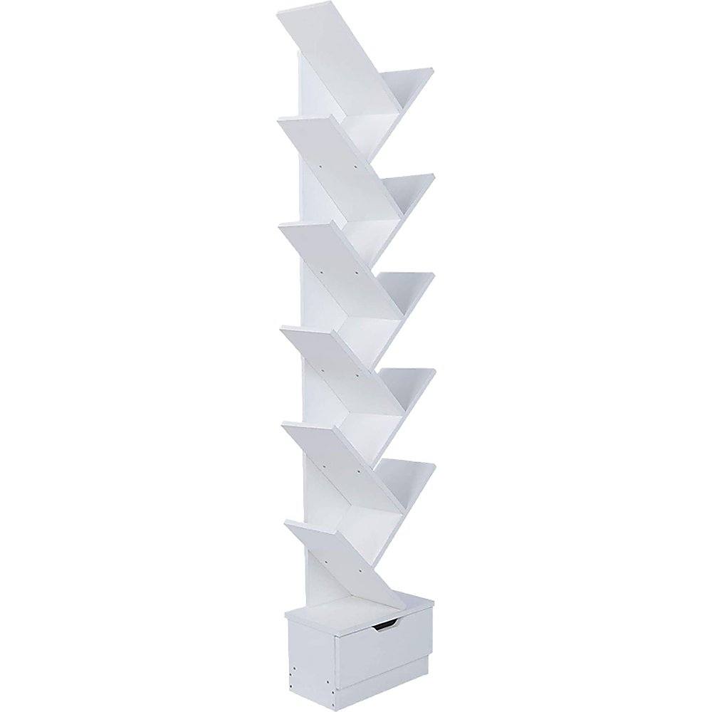 Tree Bookshelf Bookcase Book Organizer 12-Tier Multipurpose Shelf Display Racks - Cosy Abode