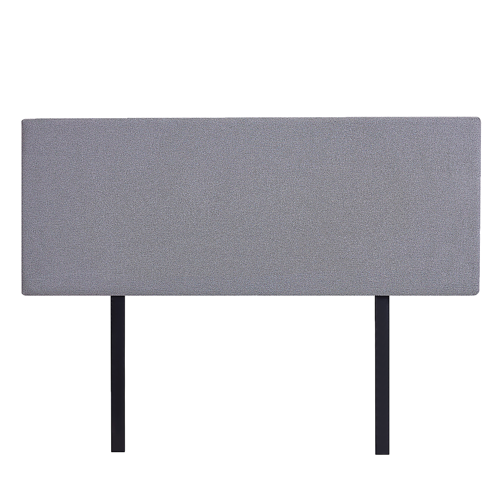 Linen Fabric Double Bed Deluxe Headboard Bedhead - Slate Ash - Cosy Abode