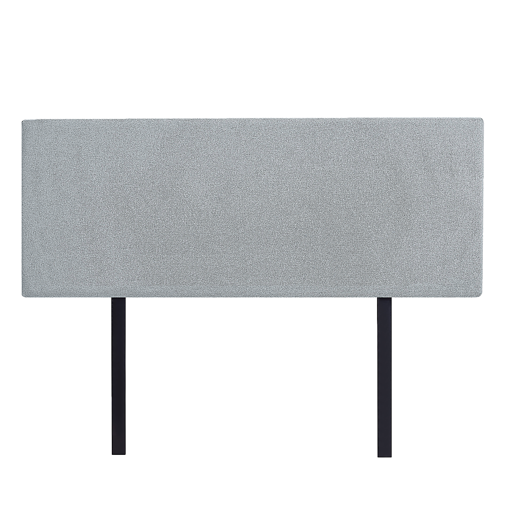 Linen Fabric Double Bed Deluxe Headboard Bedhead - Stone Grey - Cosy Abode