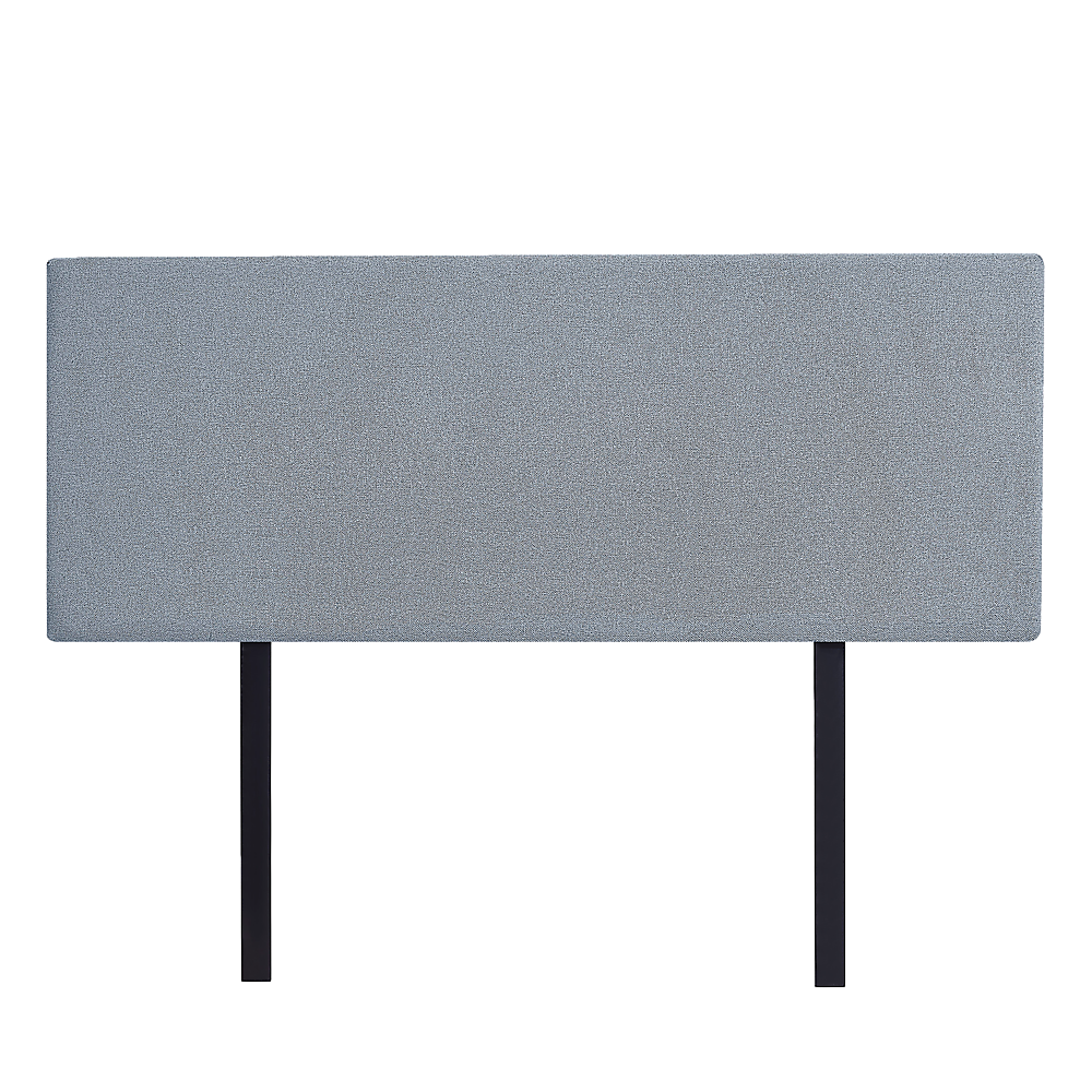 Linen Fabric Double Bed Deluxe Headboard Bedhead - Berlin Blue - Cosy Abode