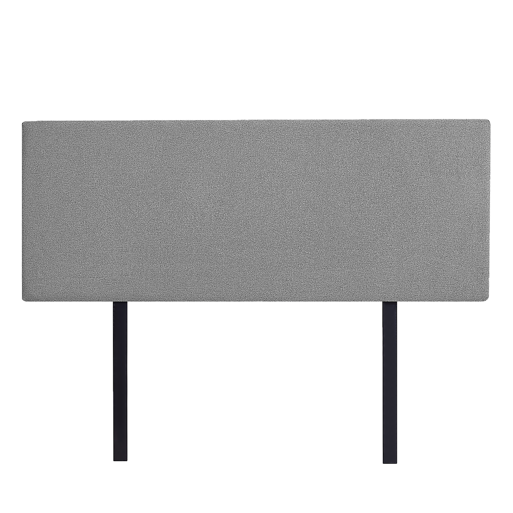 Linen Fabric Double Bed Deluxe Headboard Bedhead - Night Ash - Cosy Abode