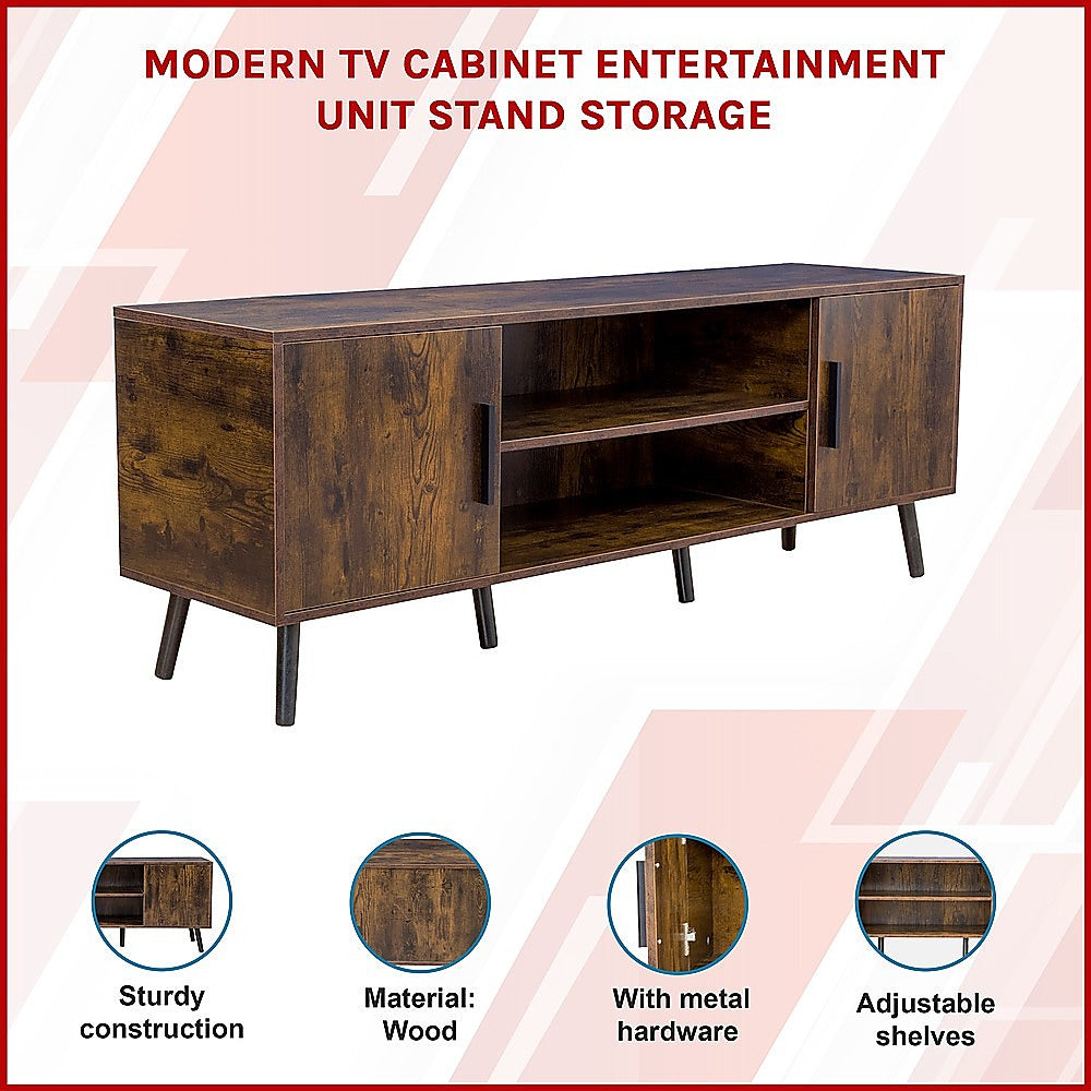Modern TV Cabinet Entertainment Unit Stand Storage - Cosy Abode
