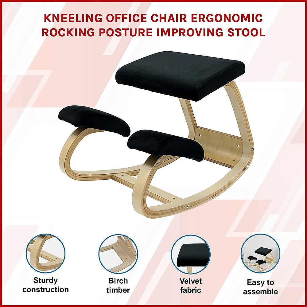 Kneeling Office Chair Ergonomic Rocking Posture Improving Stool - Cosy Abode