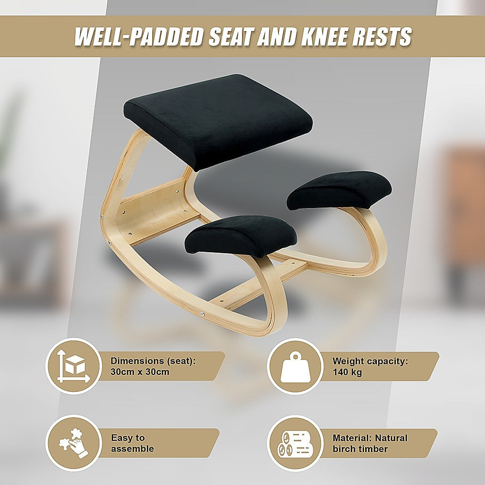 Kneeling Office Chair Ergonomic Rocking Posture Improving Stool - Cosy Abode