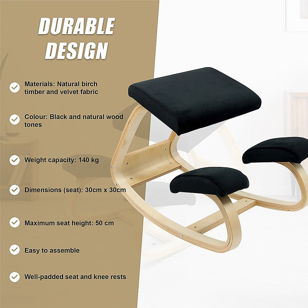 Kneeling Office Chair Ergonomic Rocking Posture Improving Stool - Cosy Abode
