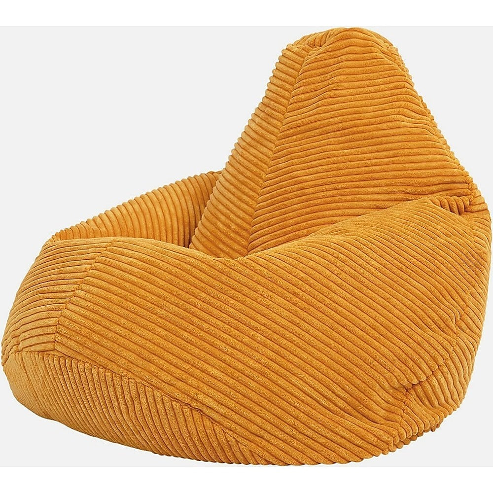 Jumbo Cord Beanbag Chair Cover Unfilled Large Bean Bag - Mustard - Cosy Abode