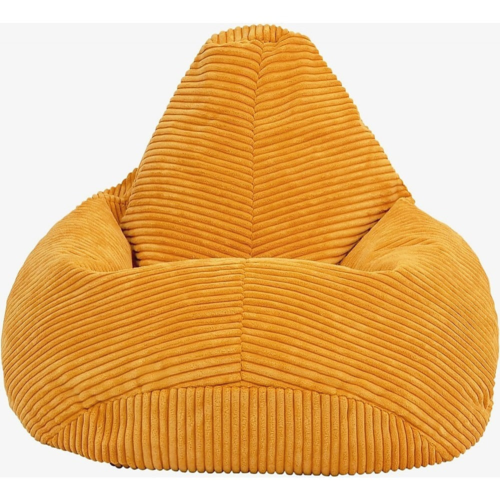 Jumbo Cord Beanbag Chair Cover Unfilled Large Bean Bag - Mustard - Cosy Abode